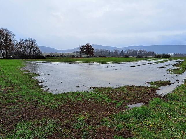 In Klettgau kann der Boden das viele Wasser nicht mehr aufnehmen.