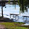Am 24. Juni erreicht der Bodensee erneut einen Pegel von über 5 Metern. Die Bänke im Herosé-Park stehen deshalb schon wieder im Wasser.