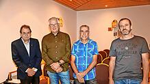 Sie vereinen 95 Jahre Erfahrung auf sich (von links): Adalbert Oehler (40 Jahre), Clemens Herrmann, Wolfgang Storz (25 Jahre) und Bernd ...