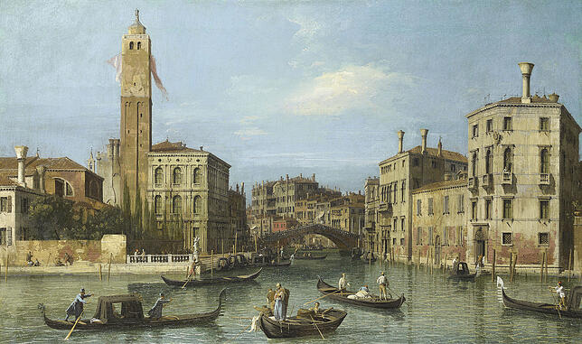 Canaletto malte „San Geremia und der Eingang zur Cannaregio“ um 1726-1730: Auch dieses Bild zählt zum königlichen Bestand.