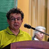Martin Lauber ließ die Geschichte des Ortsvereins Revue passieren.