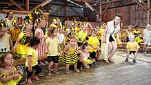 Zur Prädikatverleihung gab es im Festschopf einen Bienentanz. Bild: Rolf Reißmann