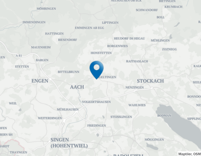 Eigeltingen samt Ortsteilen und Nachbargemeinden.