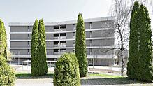 Im neuen Pflegeheim sind auf vier Etagen jeweils 15 Einzelzimmer, wobei im vierten Geschoss 15 Kurzzeitpflegeplätze sind, wovon sieben ...