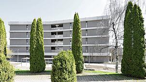 Im neuen Pflegeheim sind auf vier Etagen jeweils 15 Einzelzimmer, wobei im vierten Geschoss 15 Kurzzeitpflegeplätze sind, wovon sieben ...