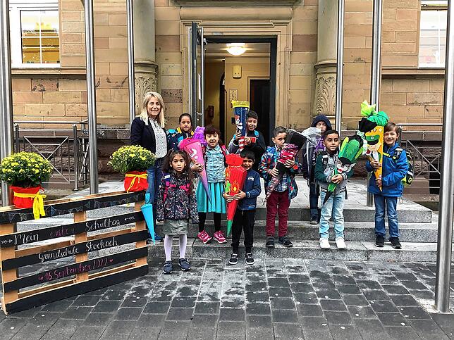 Die Grundschulförderklasse Stockach startet mit Klassenlehrerin Claudia Kuklau ins Schulleben.