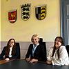Sie führten das Jahresgespräch im Landgericht Hechingen (von links): Kristina Selig, Richterin und Pressesprecherin, Mechthild Weinland, ...