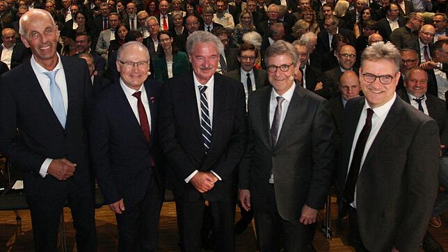 Von links: IHK-Hauptgeschäftsführer Claudius Marx, Handwerkskammerpräsident Werner Rottler, Luxemburgs Außenminister Jean Asselborn, ...