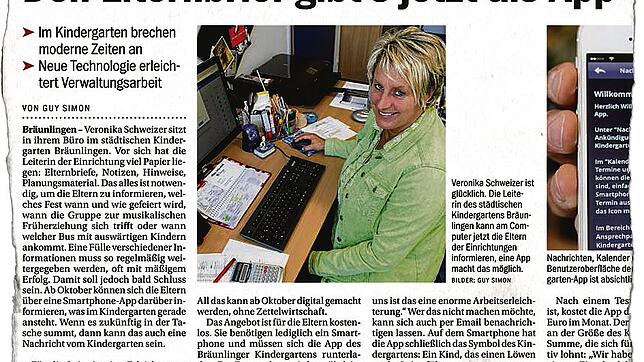 Flexibilität auch bei der Elterninformation: Die gibt es seit Oktober 2017 in digitaler Form über eine Kindergarten-App.