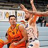 Grant Teichmann (am Ball) will sich bei den wiha Panthers mit guten Leistungen empfehlen, damit sein bisheriger Zwei-Monats-Vertrag ...