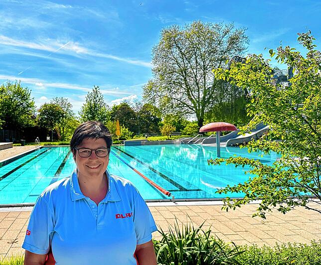 Manuela Beschle, zweite Vorsitzende der DLRG Gottmadingen, im Höhenfreibad in Gottmadingen.