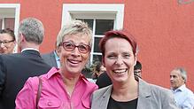 Gut gelaunt zeigen sich hier Sibylle Friedrich (Personal- und Talentmanagement Villingen-Schwenningen) und Bettina Mai (Südstern Bölle).