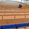 Nur der Hausmeister lässt sich hier noch blicken: Ein Hörsaal in der Europa-Universität Viadrina, Frankfurt/Oder.