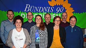 Die Kandidaten (von links): Matthias Stoll, Sophia Keßler, Alexander Stillner, Liesa Sutter, Peter Schanz, Kathrin Trinkner, Robert ...