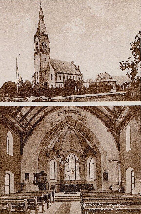 Aus alten Tagen: Zwischen 1925 und 1934 müssten diese Bilder der evangelischen Christuskirche entstanden sein.