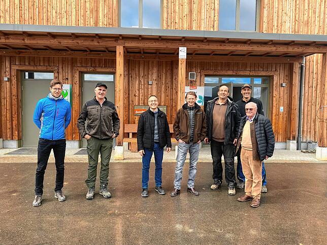 Von links: David Schreiber, Bertram Ledergerber, Alessandro Ribaudo, Johannes Freiherr von Bodman, Michael Koch, Roland Koch und vorne ...