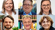 Die Kandidaten für den Wahlkreis Rottweil-Tuttlingen (von links oben): Maria-Lena Weiss (CDU), Mirko Witkowski (SPD), Annette Reif ...