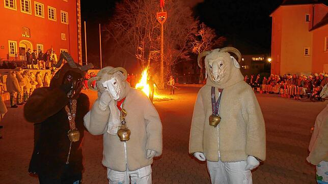 Unter großem Heulen und Wehklagen hat die Stettener Bockherde am Dienstagabend im Schlosshof die Fasnet verbrannt und die Ortsgewalt ...