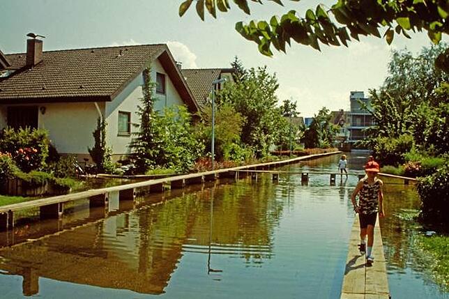 Nur über den Steg ging es heim ins Haus in der Reichenauer Straße in Radolfzell.