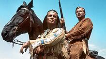 Ikonen des deutschen Nachkriegskinos: Pierre Brice (links) als Winnetou und Lex Barker als sein Blutsbruder Old Shatterhand.