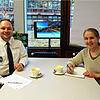 Dominik Rotzinger spricht in seinem Büro im Landratsamt Waldshut mit unserer Mitarbeiterin Ursula Freudig über die Aufgaben und ...