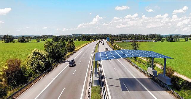 So ähnlich könnte die Überdachung an der Raststätte Hegau-Ost bei Engen aussehen.