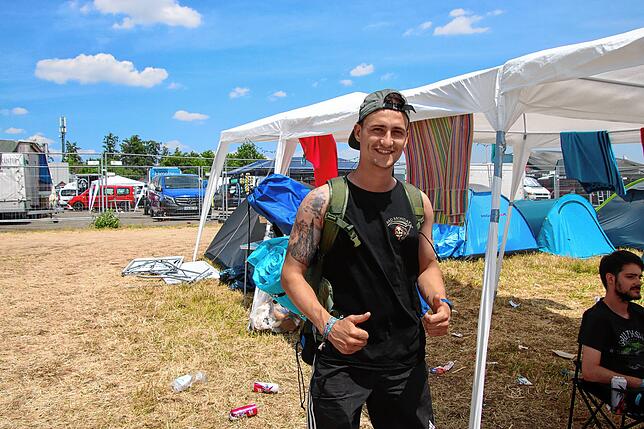 Fabian Meßmer aus Welschensteinach muss das Festival schon am Sonntagmorgen verlassen.