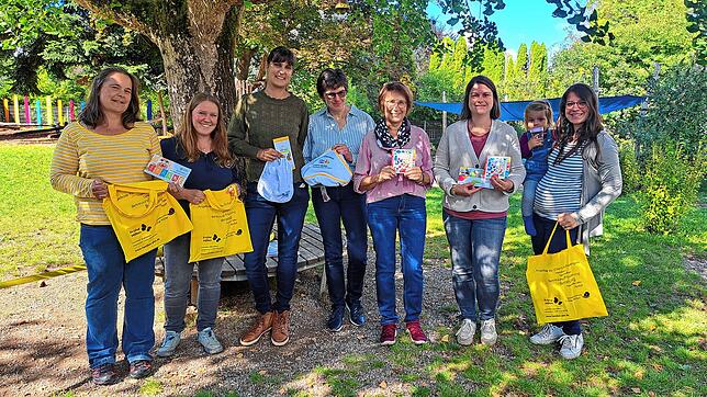 Für „Frühe Hilfen“ junger Familien (von links): Eveline Hojas, Jasmin Firnkes, Cornelia Finkbeiner, Stefanie Zürn, Heidi Pieler, Miriam ...