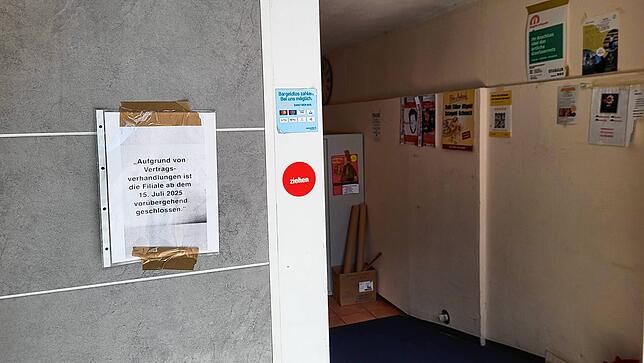 So sieht der Aushang am Eingang aus, mit dem die Kunden informiert werden.