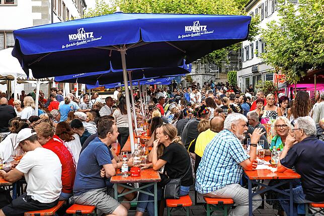 Beim Altstadtfest 2023 war der Seetoplatz, der von der Holzhauergilde bespielt wird, ein beliebter Treffpunkt.