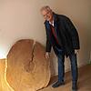 Werner Eckert, Seniorchef von Lignotrend in Weilheim-Bannholz, erklärt den Aufbau einer Weißtanne. Bilder: Karin Steinebrunner