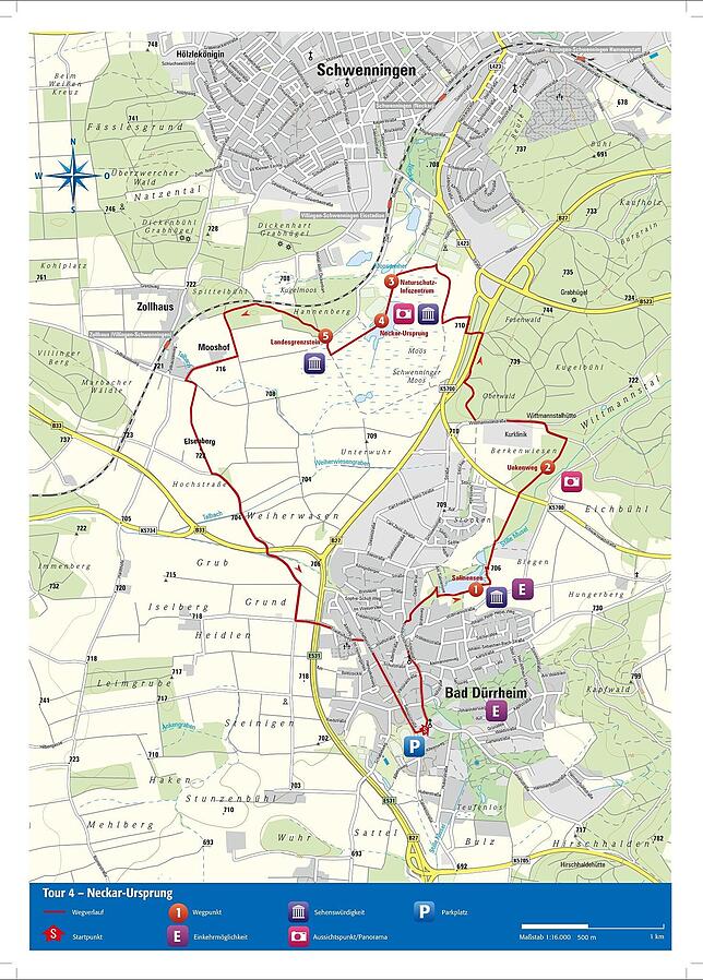 Wandertouren in der Region - Tour 4: Neckar-Ursprung Wandertouren in der Region - Tour 4: Neckar-Ursprung