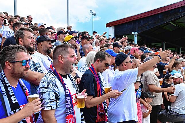 Bild 14: Pokalspiel  gegen Heidenheim: Fans feiern FC 08 Villingen trotz Niederlage
