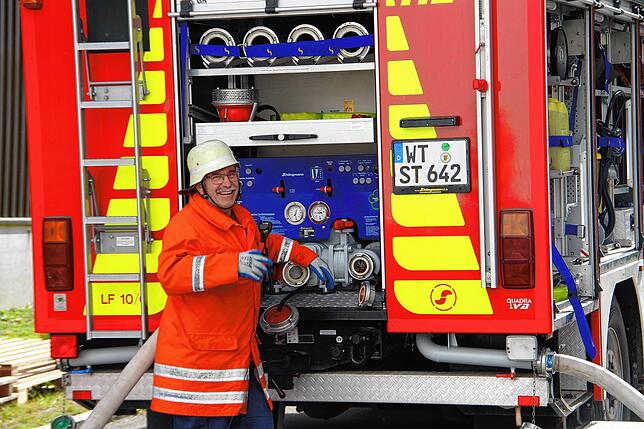Bild 24: Gemeinsame Probe der Sto-Werkfeuerwehr und der Freiwilligen Feuerwehren