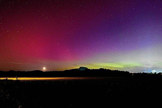 In der Nacht von Freitag auf Samstag gab auch im Hegau Polarlichter zu sehen.