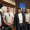Landtagsabgeordneter Nikolai Reith (von links), Bundestagskandidat Mark Hohensee, Kreisvorsitzender Patrick Leismann, ...