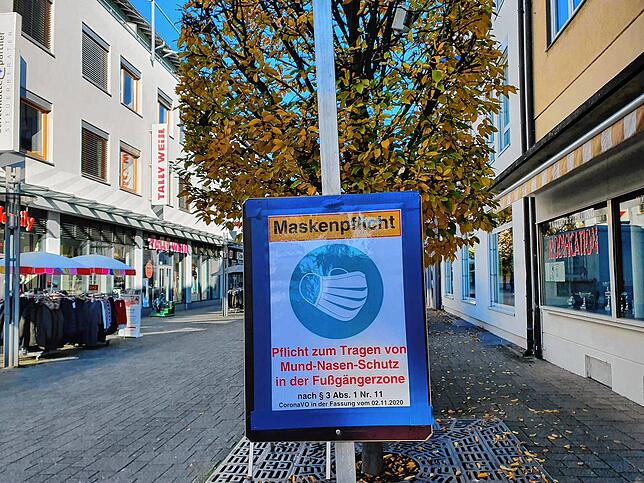 Auch in der Bad Säckinger Fußgängerzone gilt aktuell eine Maskenpflicht.