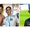 Der damals 16-jährige Villinger Samet Yilmaz mit dem ehemaligen Düsseldorfer Kaan Ayhan (linkes Bild) nach dem DFB-Pokalspiel des FC 08 ...