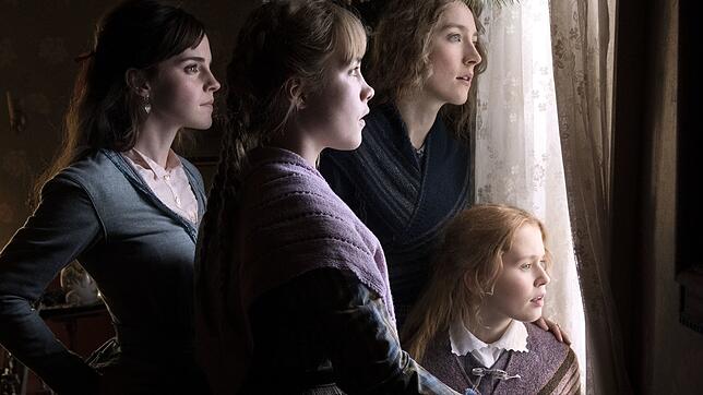 Die vier March-Mädchen (von links): Meg (Emma Watson), Amy (Florence Pugh), Jo (Saoirse Ronan) und Beth (Eliza Scanlen) in einer Szene ...