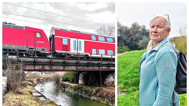Die neue Eisenbahnbrücke über die Rotach soll ein Nadelöhr für den Fluss bei Hochwasser bleiben, kritisiert Anwohnerin Sanne Weber.