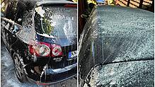 Mehrere Autos in Mühlhausen wurden am 1. Mai von unbekannten Tätern mutwillig beschmutzt.