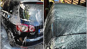 Mehrere Autos in Mühlhausen wurden am 1. Mai von unbekannten Tätern mutwillig beschmutzt.