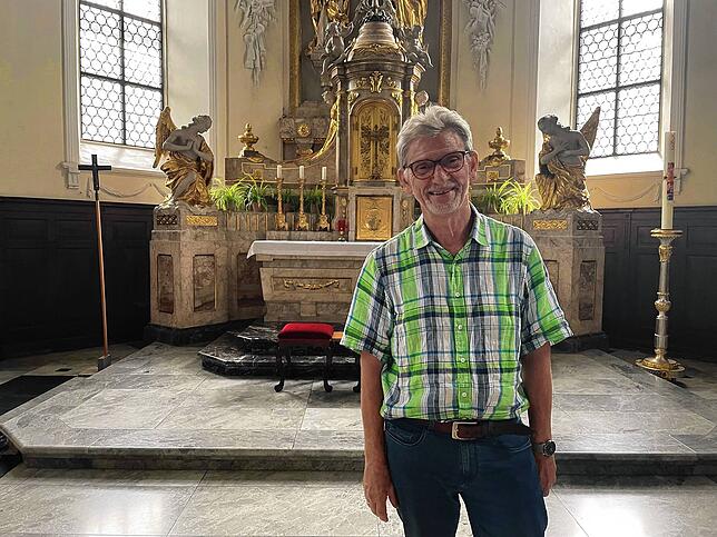 Konrad Sieber hat in seinen 40 Jahren als Seelsorger auch jede Menge Gottesdienste abgehalten wie hier in der katholischen ...