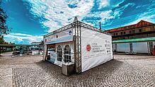 Die Teststation am Romanshorner Platz in Friedrichshafen ist täglich geöffnet.