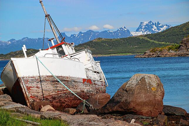 Bei Grunnfør, am Übergang von den Lofoten auf die Vesterålen