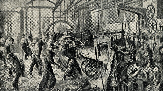 Die Arbeitswelt hat sich seit Beginn der Industrialisierung deutlich gewandelt – ein Gemälde von Adolph Menzel hält die damaligen ...