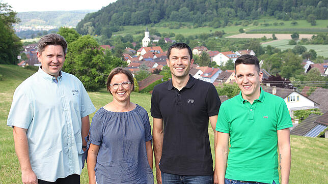 Die vier neugewählten Stahringer Ortschaftsräte (von links): Michael Hamburger, Katja Kromrey, Thomas Schmid und Nico Weber.