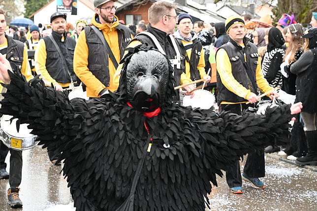 Bild 4: Die schönsten Bilder vom Fasnachtsumzug in Schwerzen: So feiern die Narren trotz Nieselregen