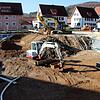 Die Arbeiten auf dem ehemaligen Schlenk-Areal in Blumberg an dem Projekt mit Tagespflege, einer betreuten Seniorenwohngruppen und ...