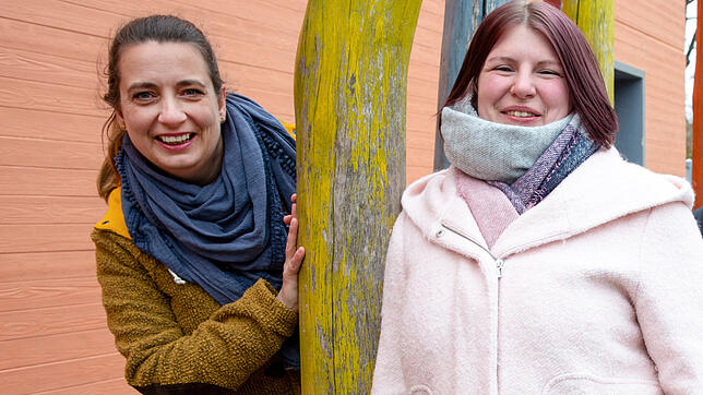 Sie bleiben in der ersten Reihe des Gesamtelternbeirats Kita in Singen (von links, Archivbild): Kristin Sorg und Mandy Kumpf.